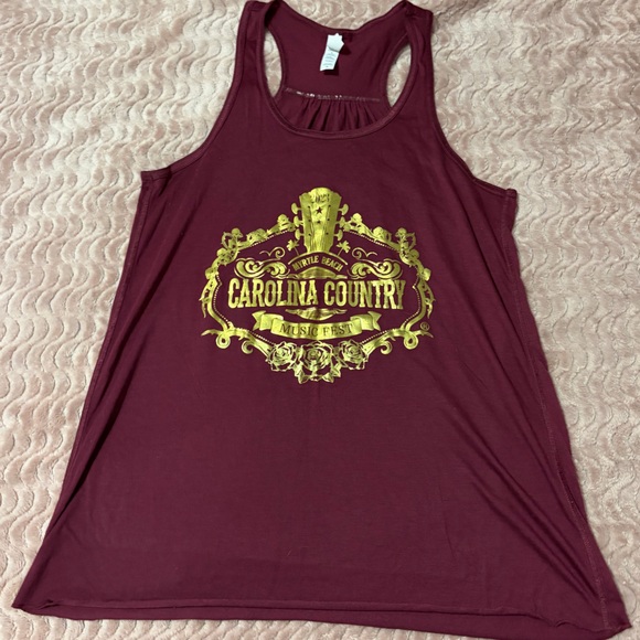 Bella Canvas Tops - 🤯 5/$20 CCMF 2023 Burgundy Tank Top with Gold Print